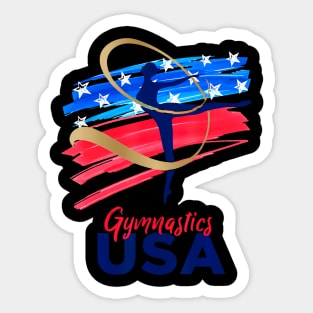 Gymnastics USA Support the Team USA Flag Sticker